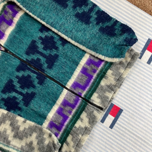 Vintage Molina Indian Drawin Aztec Navajo style full zip up jacket - Picture 4 of 9